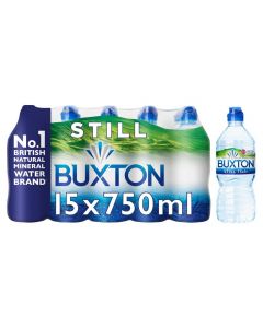 Buxton Sports Cap Still Natural Mineral Water 750ml x 15