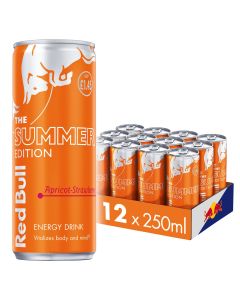 Wholesale Supplier Red Bull Apricot Strawberry Summer Edition 250ml x 12 PM1.45