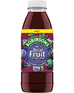 Wholesale Supplier Robinsons Real Fruit Blackberry & Blueberry PMP 500ml x 12