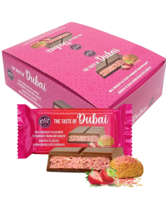 Elit Dubai Chocolate Crispy with Strawberry Cream & Kadayif 90g x 12