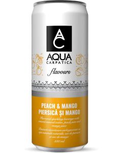 Wholesale Supplier Aqua Carpatica Mango & Peach Flavours Sparkling 330ml x 24 Best Before 05/03/2025