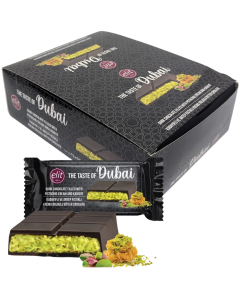 Elit Dubai Dark Chocolate with Pistachio & Kadayif 90g x 12
