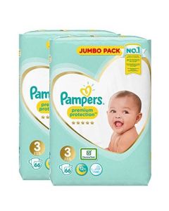 Pampers Size 3 Nappy (2 x 66 Pack)