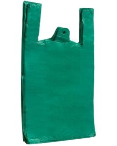 Wholesale Supplier Green Vest Carrier Bags 11x17x21 Inches x600