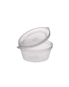 2oz Hinged Sauce Cups And Lids Clear Plastic 1000pcs