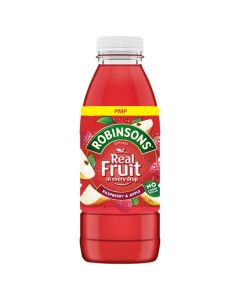 Wholesale Supplier Robinsons Real Fruit Raspberry & Apple PMP 500ml x 12