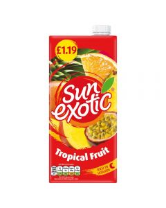 Wholesale Supplier Sun Exotic Tropical Juice 1L x 12 PM£1.19