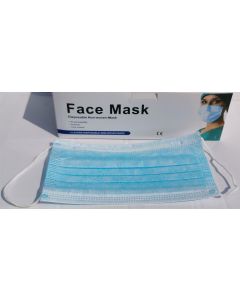 Face Mask 3 Ply Non-Woven Triple layer With Nose Pin (Pack of 50)