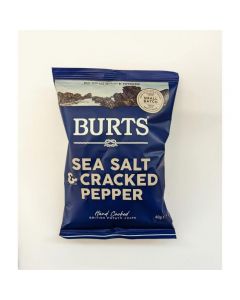 Burts Sea Salt & Cracked Pepper Potato Chips 40g x 20 BBE 04/04/2023