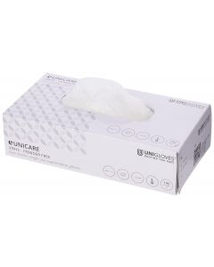 Unicare Clear Vinyl Examination Gloves Powder Free Large 100pcs