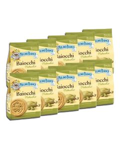 Wholesale Supplier Mulino Bianco Baiocchi with Pistachio Cream Biscuits 240g x 10