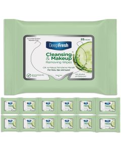 Wholesale Supplier Deep Fresh Make-up Removal Wipes 25pk x12 (300 Wipes)
